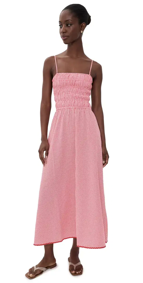 The Delta Midi Dress ipstick Red
