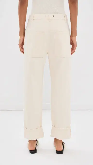 Tibi Selvedge Denim 5 Pocket Alec Jeans Natural 27 | Thumbnail 3