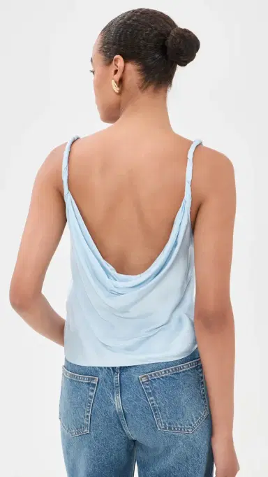 Alice + Olivia Monique Twist Strap Cowl Neck Tank | Thumbnail 3