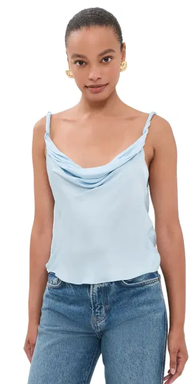 Alice + Olivia Monique Twist Strap Cowl Neck Tank | Thumbnail 1