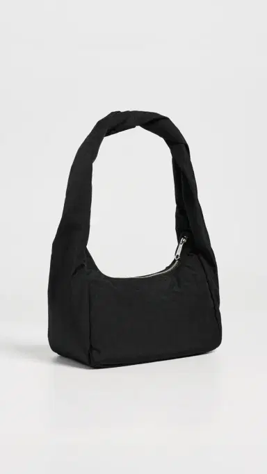 BAGGU Small Nylon Meringue Bag Black One Size | Thumbnail 4 BAGGU Small Nylon Meringue Bag Black One Size | Thumbnail 4