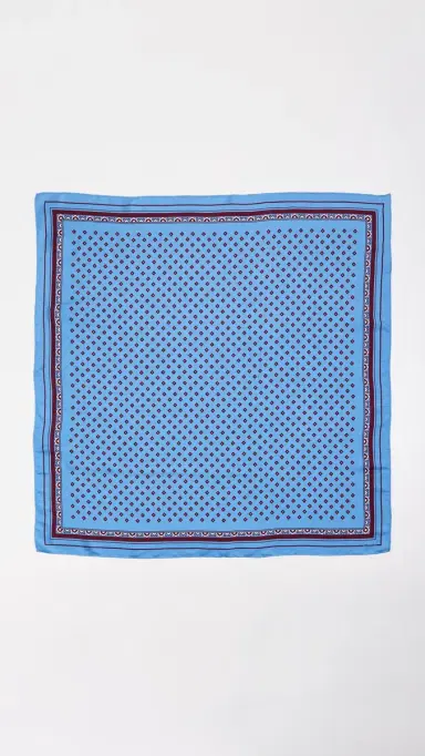 Madewell Medium Silk Bandana Retro Blue | Thumbnail 4 Madewell Medium Silk Bandana Retro Blue | Thumbnail 4