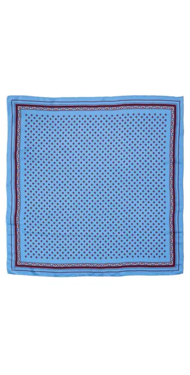 Madewell Medium Silk Bandana Retro Blue | Thumbnail 1 Madewell Medium Silk Bandana Retro Blue | Thumbnail 1