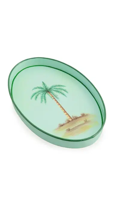 LES OTTOMANS Fauna Hand Painted Iron Tray | Thumbnail 5