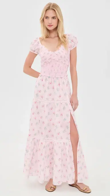 LoveShackFancy Amandla Dress Eau De Rose | Thumbnail 2