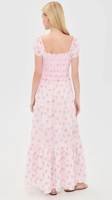 LoveShackFancy Amandla Dress Eau De Rose | Thumbnail 3