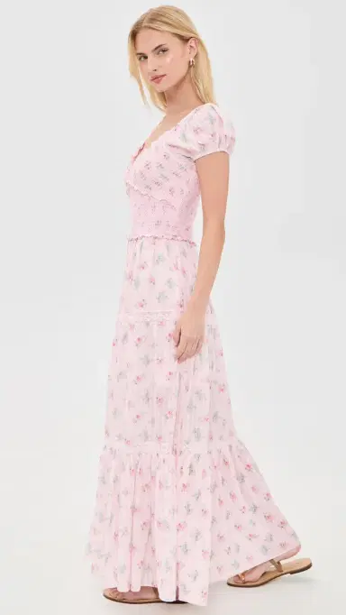 LoveShackFancy Amandla Dress Eau De Rose | Thumbnail 4