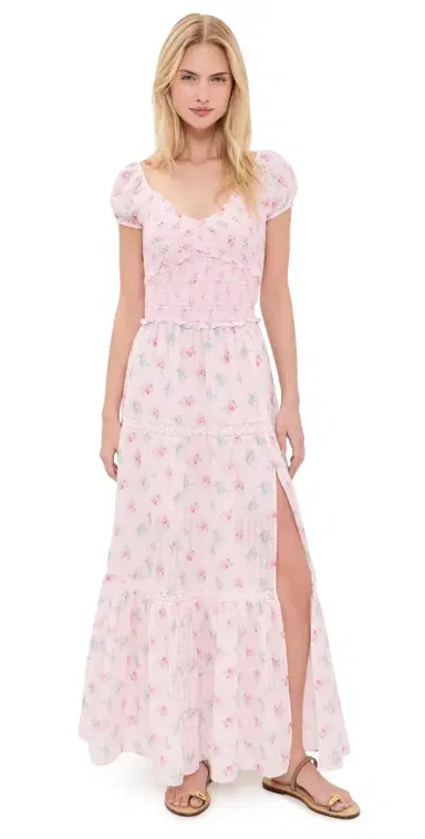 LoveShackFancy Amandla Dress Eau De Rose | Thumbnail 1