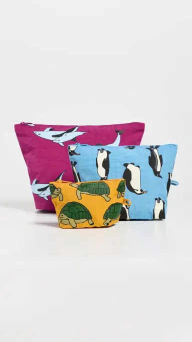 BAGGU Go Pouch Set Vacation Animals | Thumbnail 2 BAGGU Go Pouch Set Vacation Animals | Thumbnail 2