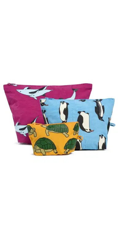 BAGGU Go Pouch Set Vacation Animals | Thumbnail 1 BAGGU Go Pouch Set Vacation Animals | Thumbnail 1