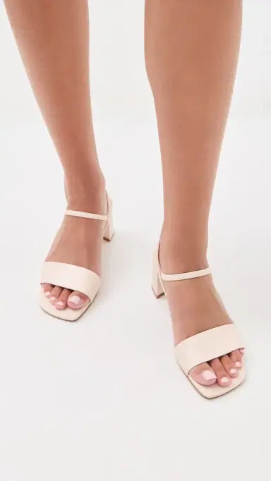 Jeffrey Campbell Adapt Block Heel Sandals Cream 6 | Thumbnail 3
