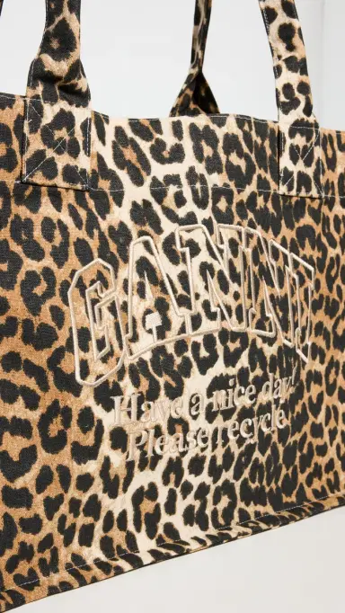 Ganni Large Easy Shopper Print Tote Leopard One Size | Thumbnail 5 Ganni Large Easy Shopper Print Tote Leopard One Size | Thumbnail 5