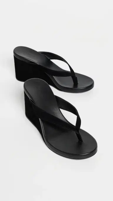 Tony Bianco Avanti Wedge Sandals Black Suede 8 | Thumbnail 5