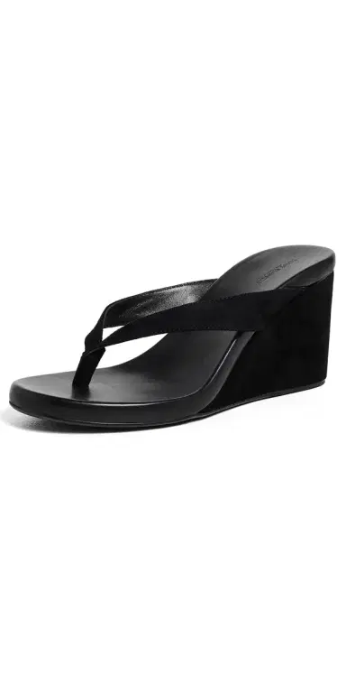 Tony Bianco Avanti Wedge Sandals Black Suede 8 | Thumbnail 1