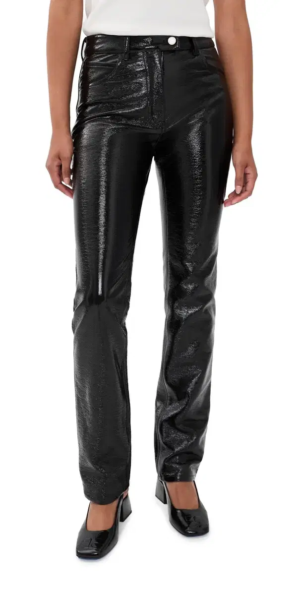 Courrèges Reedition 5-Pocket Vinyl Pants Black