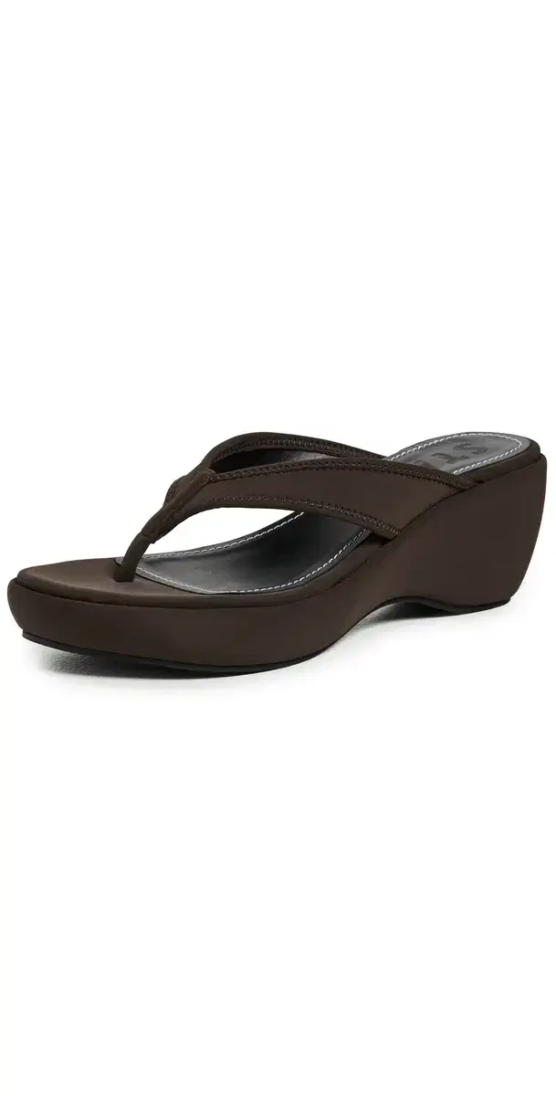 STAUD Remy Platform Wedge Sandals Espresso