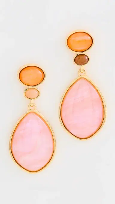 By Adina Eden Colored Two-Tone Teardrop Drop Earrings | Thumbnail 2