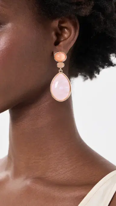 By Adina Eden Colored Two-Tone Teardrop Drop Earrings | Thumbnail 3