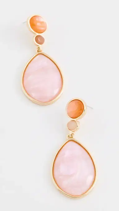 By Adina Eden Colored Two-Tone Teardrop Drop Earrings | Thumbnail 4