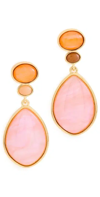 By Adina Eden Colored Two-Tone Teardrop Drop Earrings | Thumbnail 1