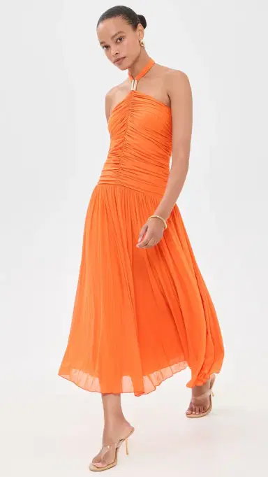 Ronny Kobo Wrenley Midi Dress Clementine | Thumbnail 2