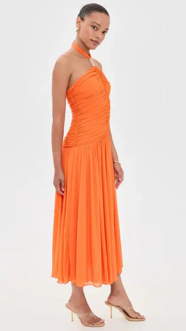 Ronny Kobo Wrenley Midi Dress Clementine | Thumbnail 4