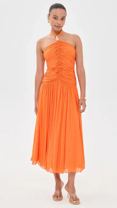 Ronny Kobo Wrenley Midi Dress Clementine | Thumbnail 5