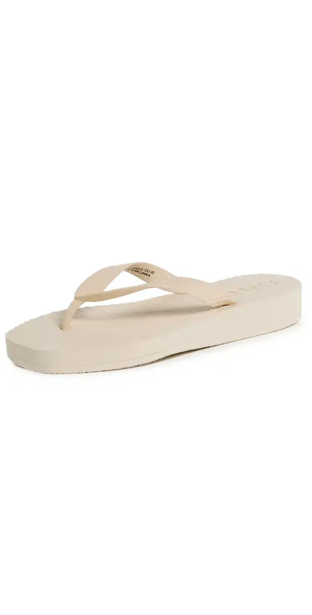 SLEEPERS Platform Flip Flops Eggnog