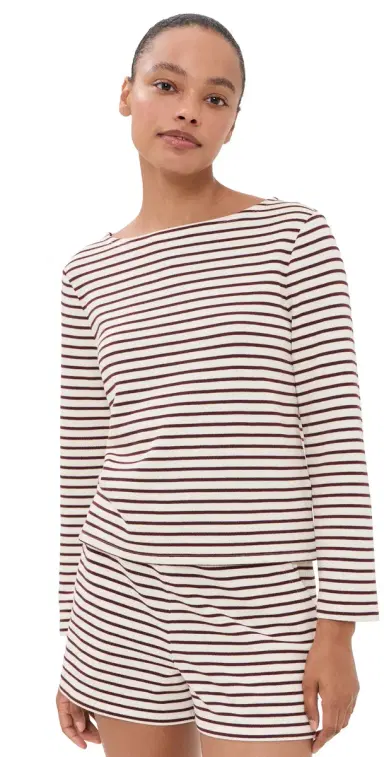 Veronica Beard Jean Hovey Top Dove/Raisin S | Thumbnail 1 Veronica Beard Jean Hovey Top Dove/Raisin S | Thumbnail 1