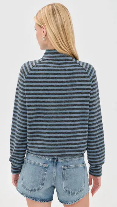 LIONESS Bloom Knit Jacket Grey/Blue Stripe | Thumbnail 3 LIONESS Bloom Knit Jacket Grey/Blue Stripe | Thumbnail 3
