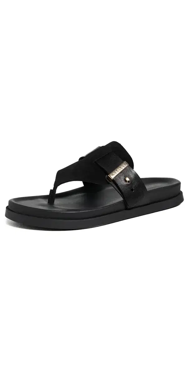 Suna Toe Post Sandals Black