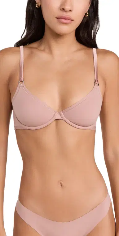 Fleur du Mal Le Stretch Multifit Micro Unlined Balconette Bra Tan 32C | Thumbnail 1 Fleur du Mal Le Stretch Multifit Micro Unlined Balconette Bra Tan 32C | Thumbnail 1