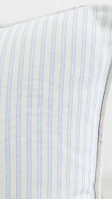 LoveShackFancy Outdoor Pillow Ocean Stripe One Size | Thumbnail 4