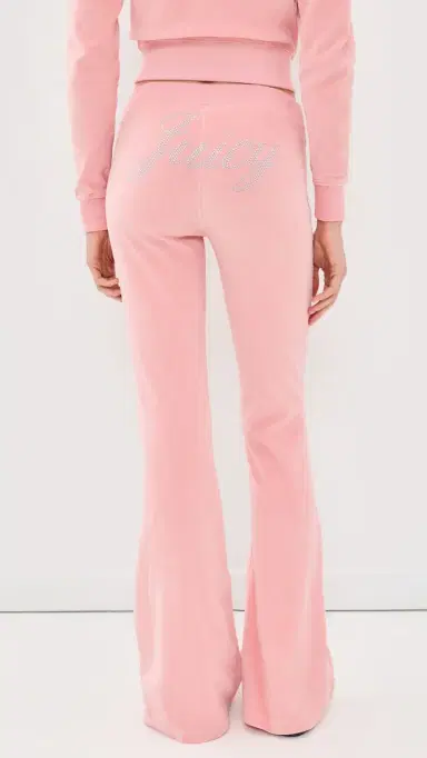 Sporty & Rich Juicy cript Velour Sweatpants Rose | Thumbnail 3 Sporty & Rich Juicy cript Velour Sweatpants Rose | Thumbnail 3