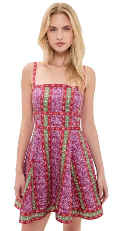 Hill House Home The argot Mini Dress Etched Floral Stripe | Thumbnail 1 Hill House Home The argot Mini Dress Etched Floral Stripe | Thumbnail 1