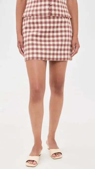 Hill House Home The Hallie Skirt Rust Gingham | Thumbnail 2 Hill House Home The Hallie Skirt Rust Gingham | Thumbnail 2