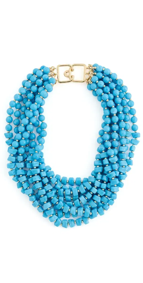 Kenneth Jay Lane Turquoise Multi-Strand Necklace Turquoise One Size
