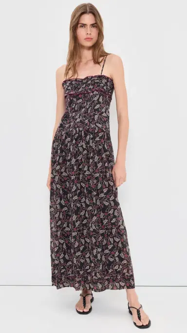 ISABEL MARANT ÉTOILE Demy Maxi Dress Black/Raspberry 34 | Thumbnail 2 ISABEL MARANT ÉTOILE Demy Maxi Dress Black/Raspberry 34 | Thumbnail 2