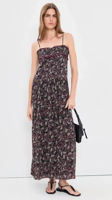 ISABEL MARANT ÉTOILE Demy Maxi Dress Black/Raspberry 34 | Thumbnail 5 ISABEL MARANT ÉTOILE Demy Maxi Dress Black/Raspberry 34 | Thumbnail 5