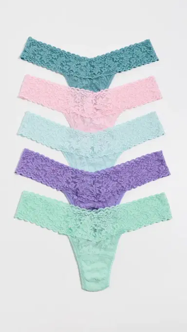 Hanky Panky Signature Lace Low Rise Thong Panties 5 Pack Cphd One Size | Thumbnail 2