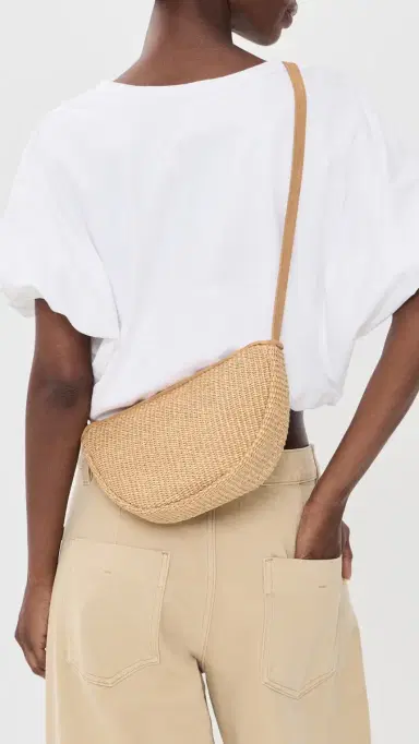 MANSUR GAVRIEL Moon Sling Crossbody Bag Natural One Size | Thumbnail 3