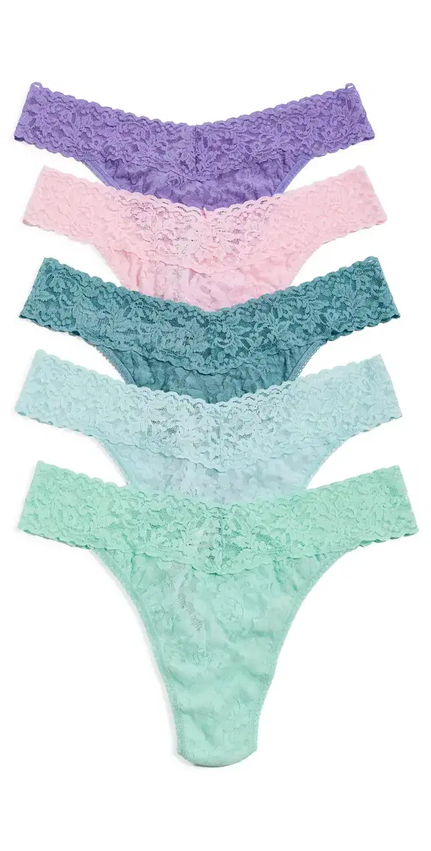 Hanky Panky Signature Lace Original Rise Thong Panties 5 Pack Cphd One Size