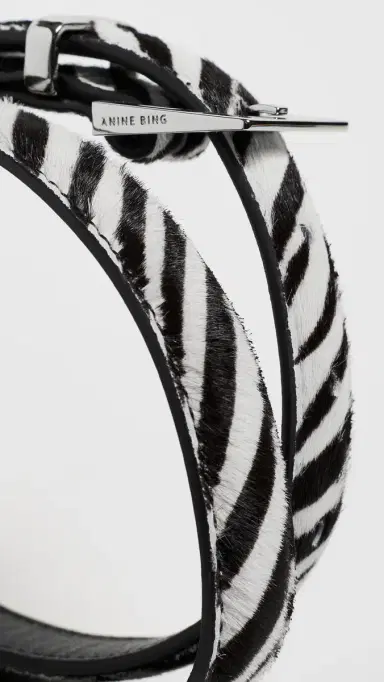 ANINE BING Nicola Belt Zebra | Thumbnail 5 ANINE BING Nicola Belt Zebra | Thumbnail 5