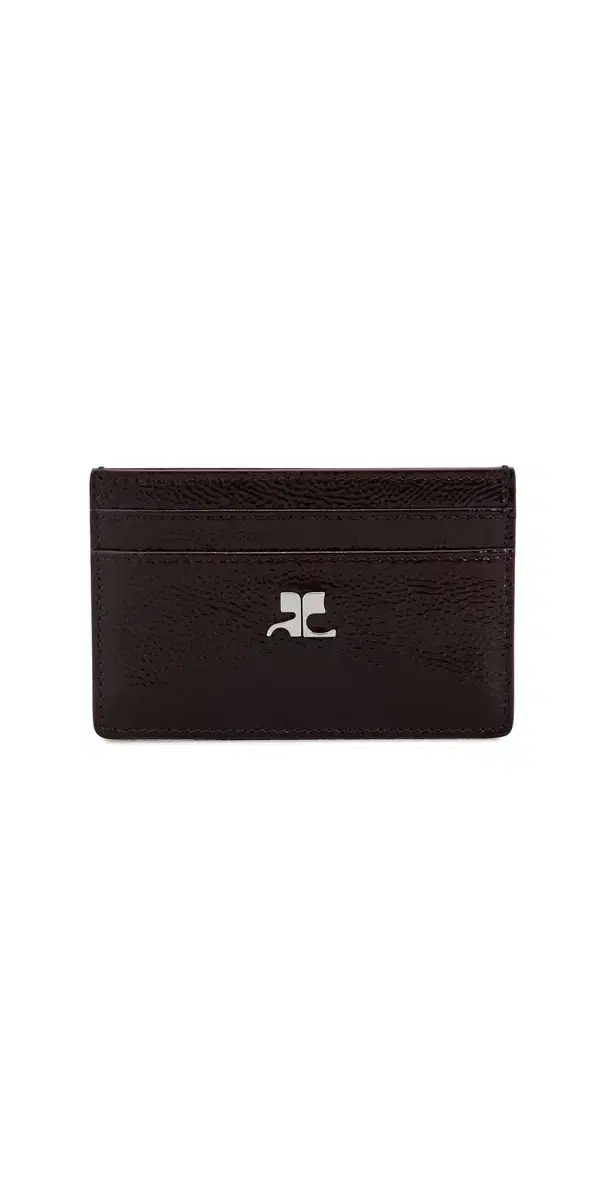 Courrèges AC Naplack Card Holder Burgundy One Size