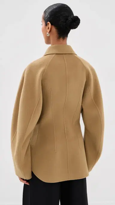 RÓHE Double-Faced Sculptural Jacket Camel 40 | Thumbnail 3