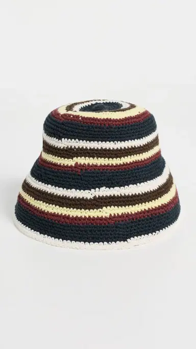 Madewell Crochet Knit Bucket Hat Classic Navy S/M | Thumbnail 2