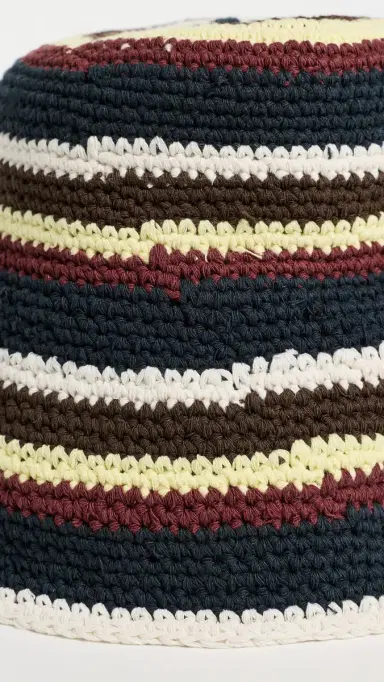 Madewell Crochet Knit Bucket Hat Classic Navy S/M | Thumbnail 4