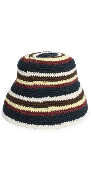 Madewell Crochet Knit Bucket Hat Classic Navy S/M | Thumbnail 1