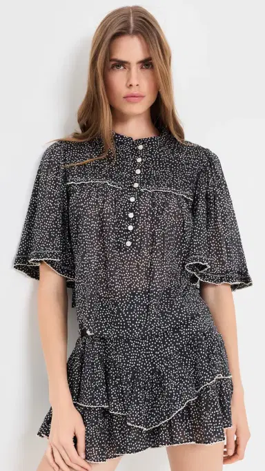 ISABEL MARANT ÉTOILE Douna Blouse Black/Ecru | Thumbnail 2 ISABEL MARANT ÉTOILE Douna Blouse Black/Ecru | Thumbnail 2