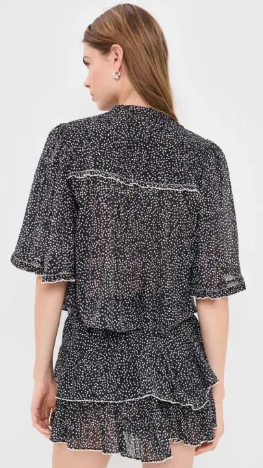 ISABEL MARANT ÉTOILE Douna Blouse Black/Ecru | Thumbnail 3 ISABEL MARANT ÉTOILE Douna Blouse Black/Ecru | Thumbnail 3
